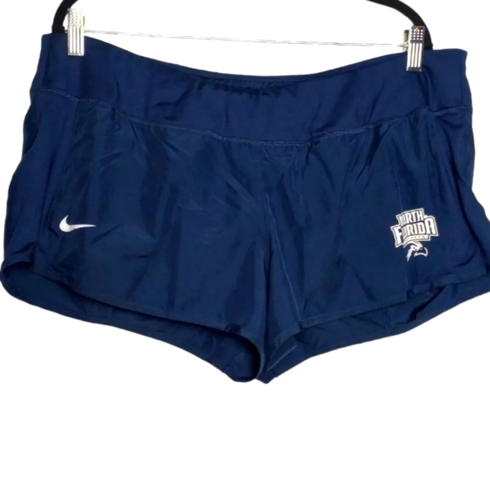 XXL NIKE SHORTS Dri-fit Wicking Workout Running Built in Panty Navy Blue Florida - Picture 6 of 8
